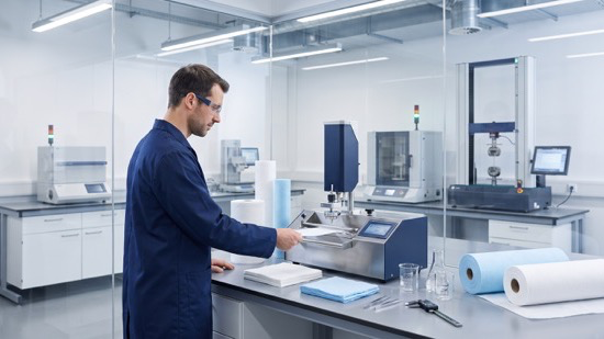 Nonwoven testing equipment for hygiene product quality control