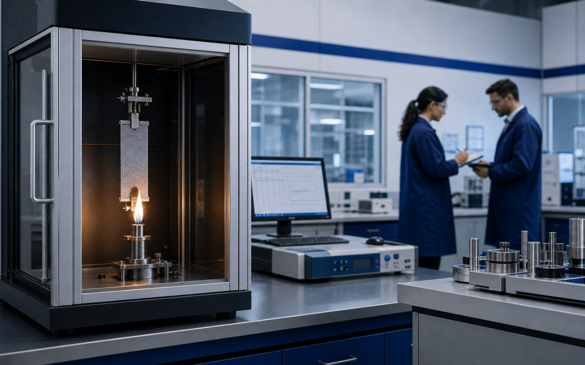 Flammability testing equipment for product safety