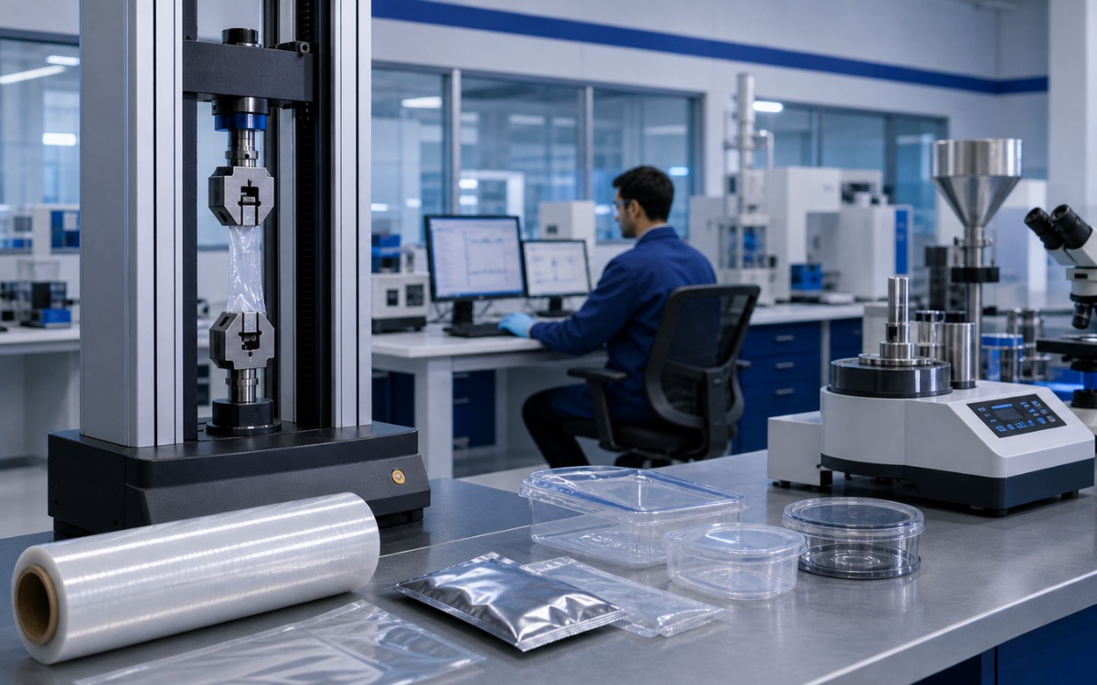 Testing equipment for packaging plastic and polymer industry